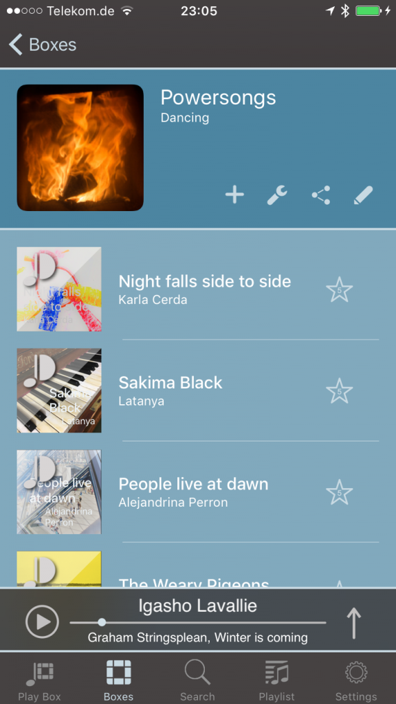 Albums music player